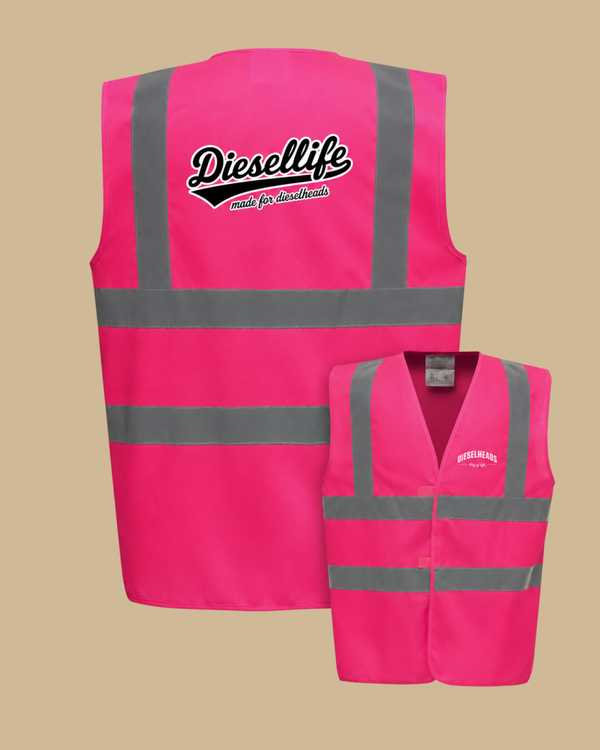 DIESELHEADS VEILIGHEIDSVEST | DIESELLIFE | FLUOR ROZE