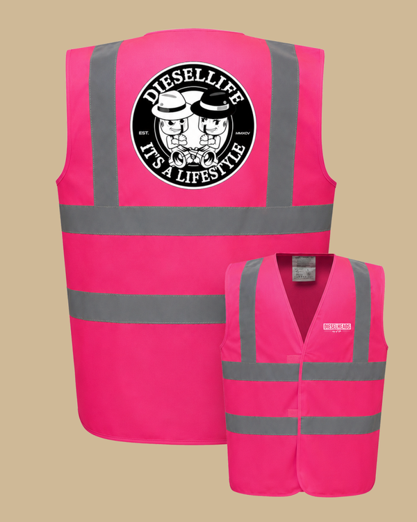 DIESELHEADS VEILIGHEIDSVEST | DIESELLIFE - IT' S A LIFESTYLE | FLUOR ROZE