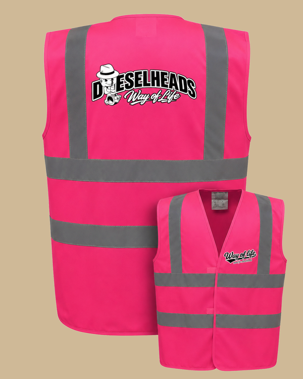 DIESELHEADS VEILIGHEIDSVEST | DIESELHEADS PISTON MAN | FLUOR ROZE