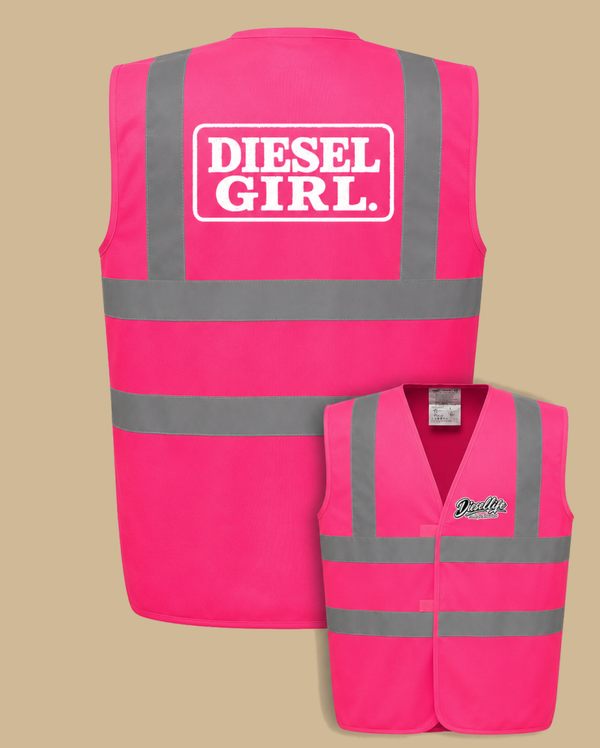 DIESELHEADS VEILIGHEIDSVEST | DIESELGIRL | FLUOR ROZE