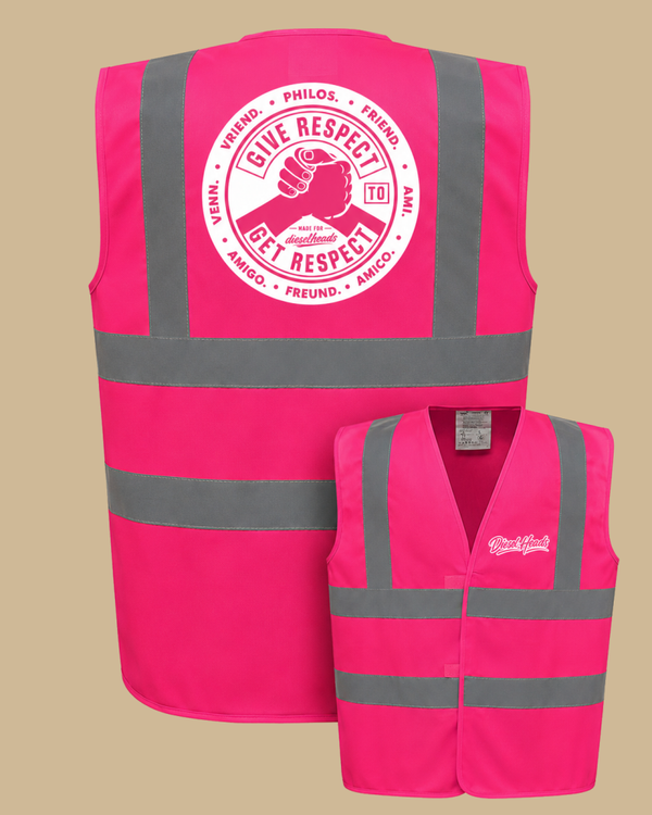 DIESELHEADS VEILIGHEIDSVEST | GIVE RESPECT GET RESPECT | FLUOR  ROZE