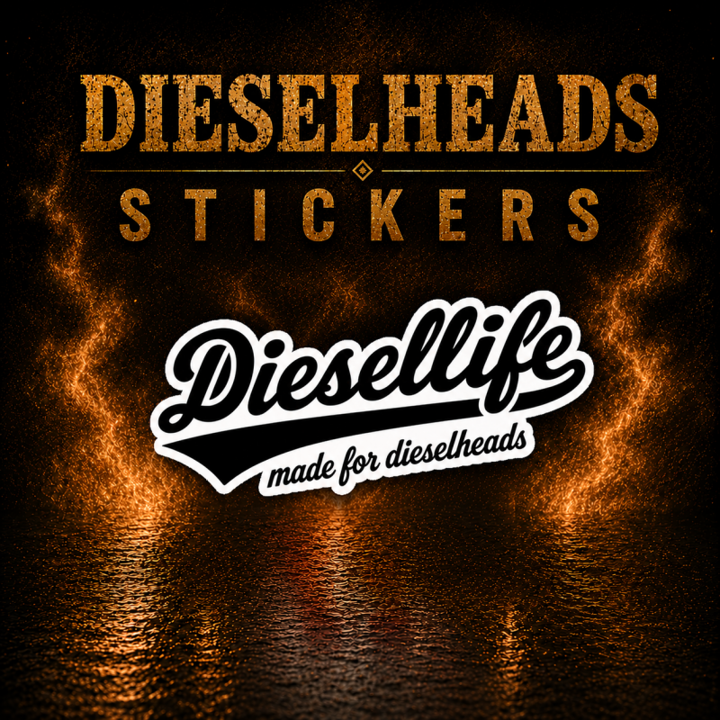 DieselLife sticker van DieselHeads. Een stoere trucksticker voor chauffeurs en diesel-liefhebbers. Perfect voor truck, auto, raam of gereedschapskist.