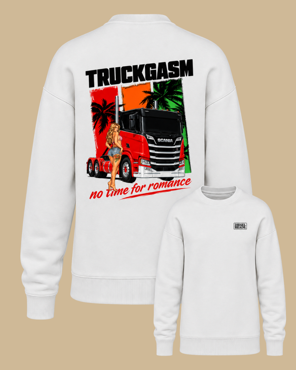 DIESELHEADS SWEATER | TRUCKGASM | WHITE