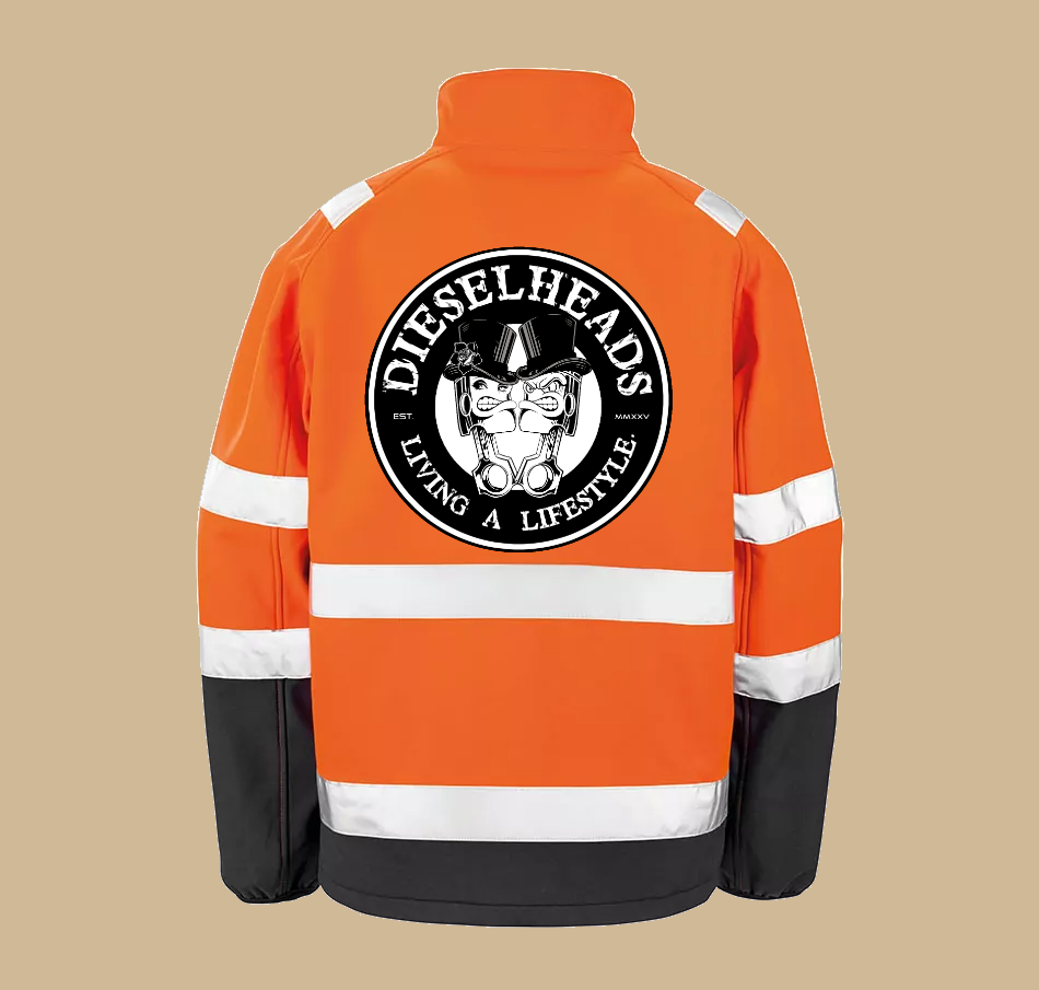 DIESELHEADS WORKER SOFTSHELL ORANGE | LIVING A LIFESTYLE