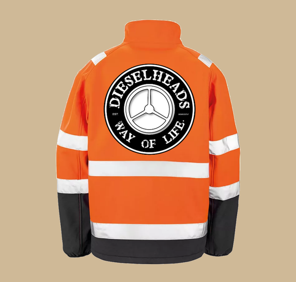 DIESELHEADS WORKER SOFTSHELL ORANGE | STEERINGWHEEL - WAY OF LIFE