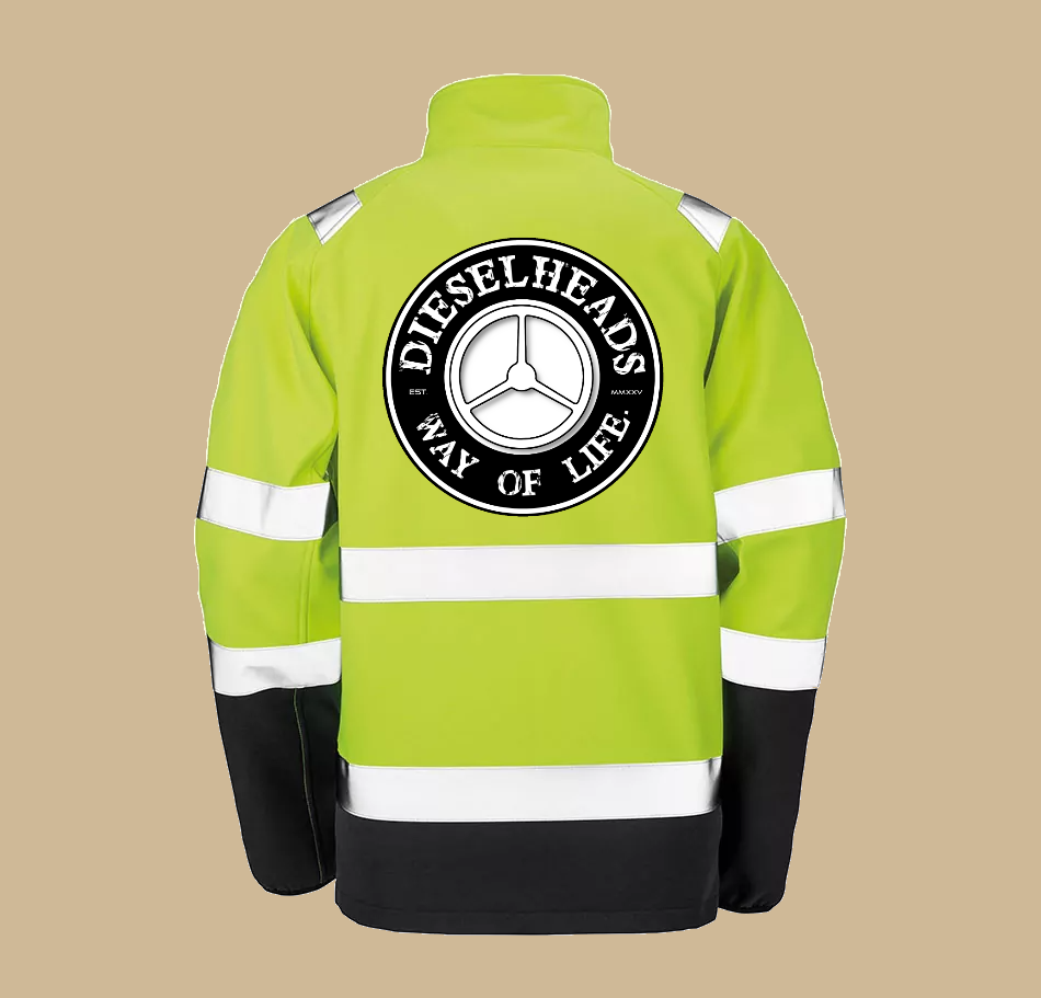 DIESELHEADS WORKER SOFTSHELL YELLOW | STEERINGWHEEL - WAY OF LIFE