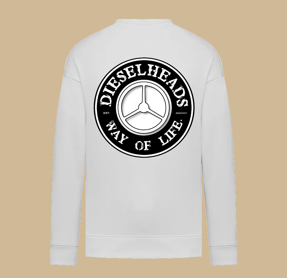 DIESELHEADS OVERSIZED SWEATER | WAY OF LIFE | WHITE