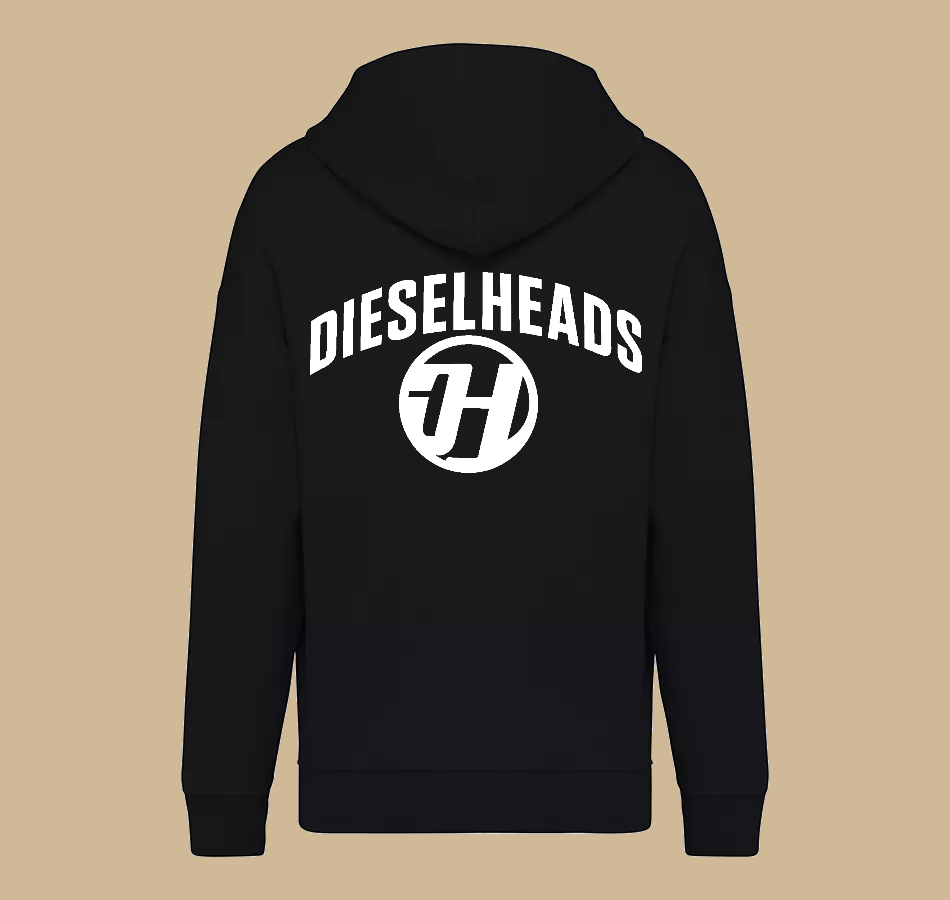 DIESELHEADS HOODIE OVERSIZED |  DH LOGO | BLACK