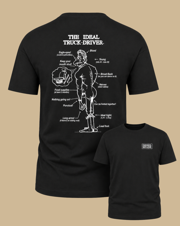 DIESELHEADS T-SHIRT | THE IDEAL TRUCKDRIVER | ZWART