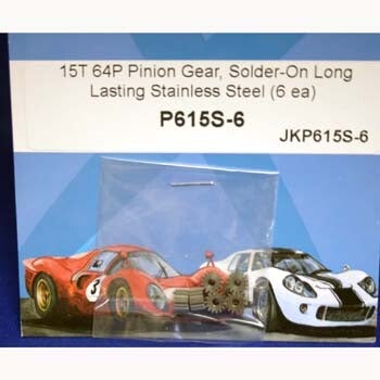 HHR - JKP615S-6 - JK 15 TOOTH 64 PITCH SOLDER ON PINION STAINLESS STEEL