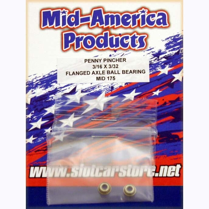 HHR - MAR176 - MID-AMERICA PENNY PINCHER 3/16 X 3/32 FLANGED AXLE BALL BEARING (5 PAIR)