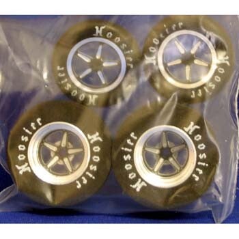 HHR - MAR6767B - MID-AMERICA COMP 5 DRAG TIRE SET 1 3/16 X .400 REARS BLACK RIMS