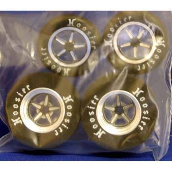 HHR - MAR6767B - MID-AMERICA COMP 5 DRAG TIRE SET 1 3/16 X .400 REARS BLACK RIMS