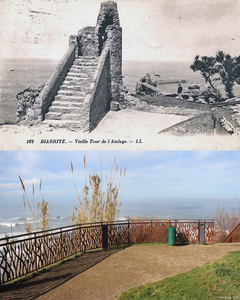 La Tour de l'Atalaye fin du XIXe siècle et en 2024