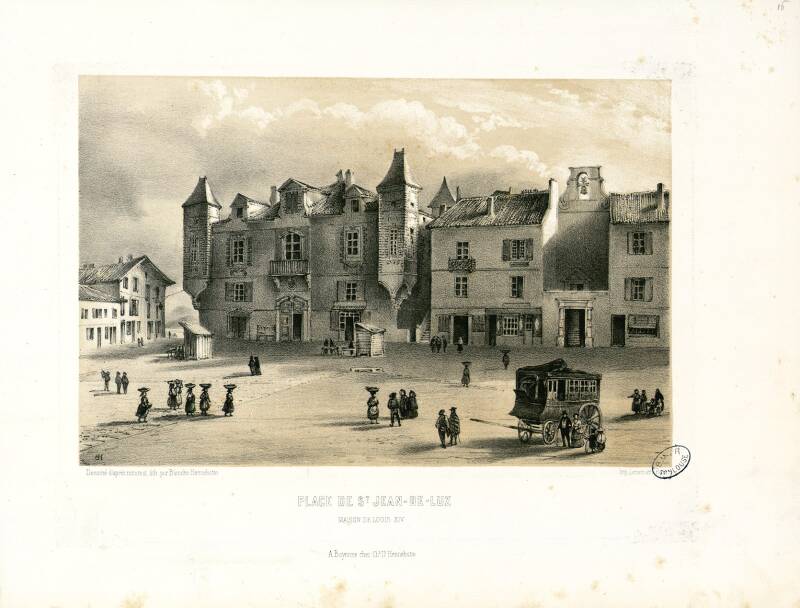 Saint-Jean-de-Luz place Louis XIV 1850