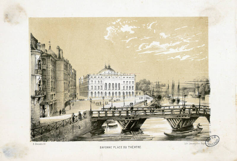 Bayonne pont Mayou 1850