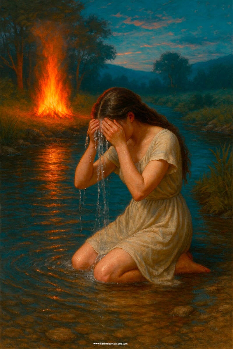 La veille de la Saint-Jean (24 juin), on se lavait dans une rivière, une fontaine ou la rosée du matin, une eau réputée purifier et protéger pour l’année entière.