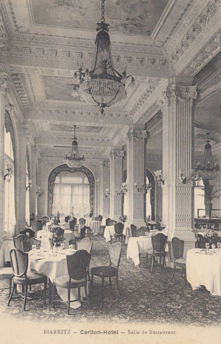 L'hôtel Carlton à Biarritz au début des années 1920