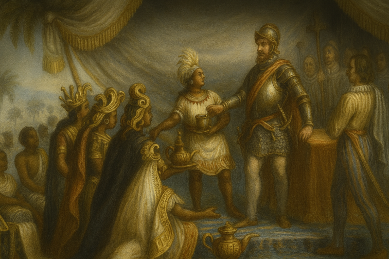 Bien avant d’arriver au Pays basque, le cacao faisait partie de la culture des peuples d’Amérique centrale (Mayas, Aztèques, Toltèques), qui consommaient une boisson amère et épicée appelée xocoatl.