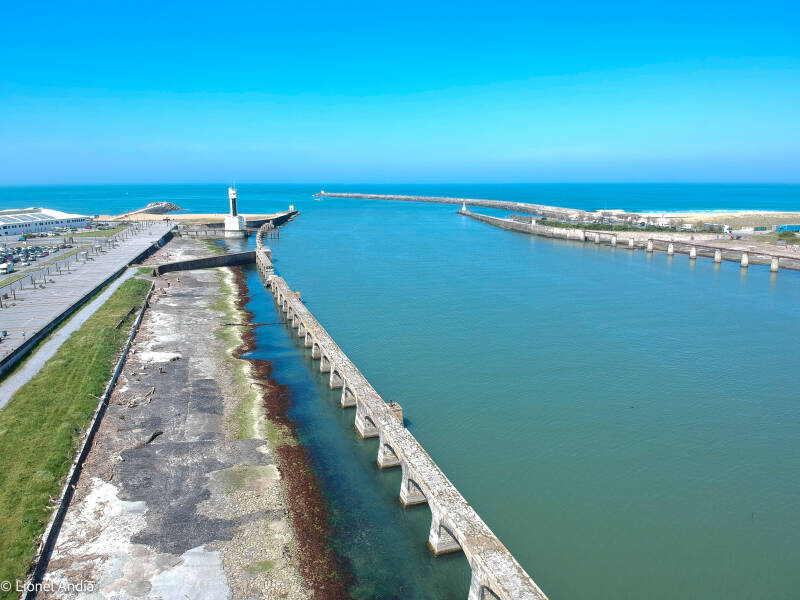 L'embouchure de l'Adour entre Anglet et Tarnos