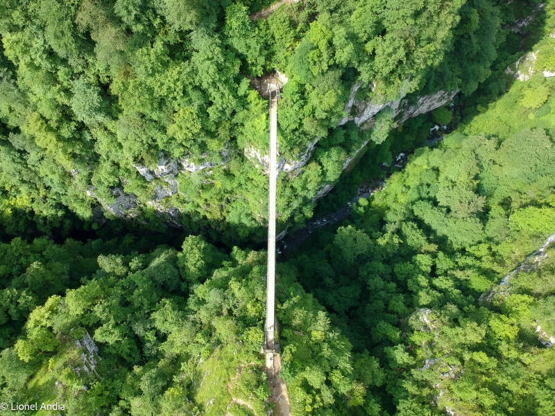 La passerelle d'Holzarte à Larrau