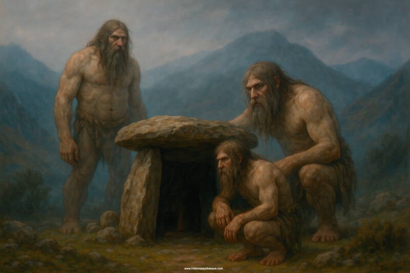 Dans la mythologie basque, les dolmens sont considérés comme les demeures des Jentilak.