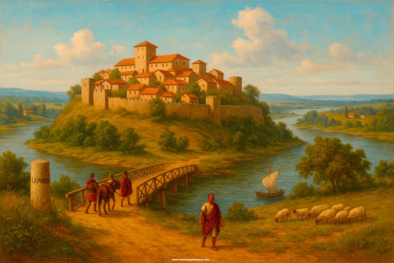 Lapurdum (Bayonne) : d’abord camp militaire, elle devient un pôle urbain au Bas-Empire.