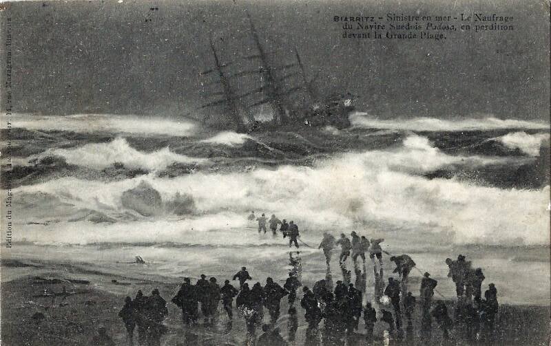 Naufrage du Padosa à Biarritz (1907) 