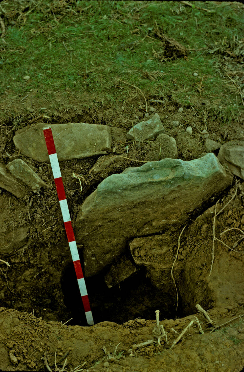 Le tumulus cromlech de Pittare durant les fouilles de Jacques Blot