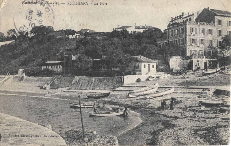 Le port de Guéthary en 1910