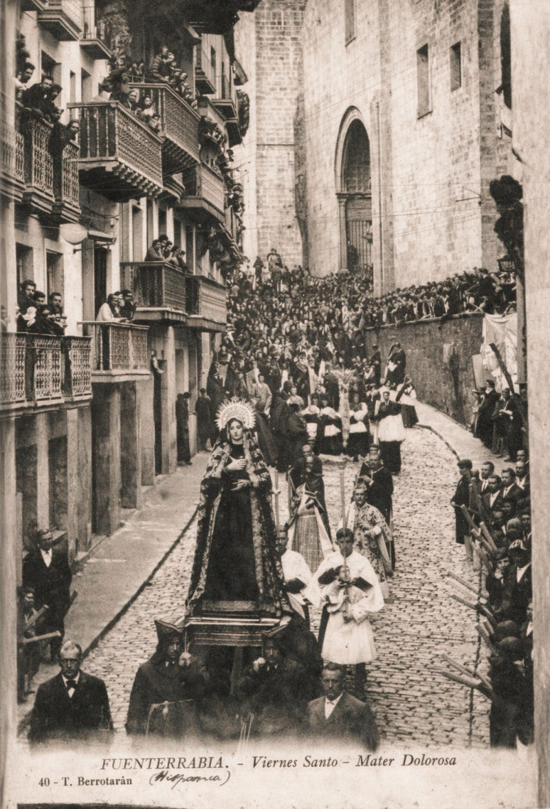 La procession du Vendredi Saint à Fontarrabie dans les années 1920