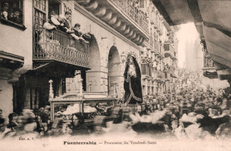 La procession du Vendredi Saint à Fontarrabie dans les années 1920