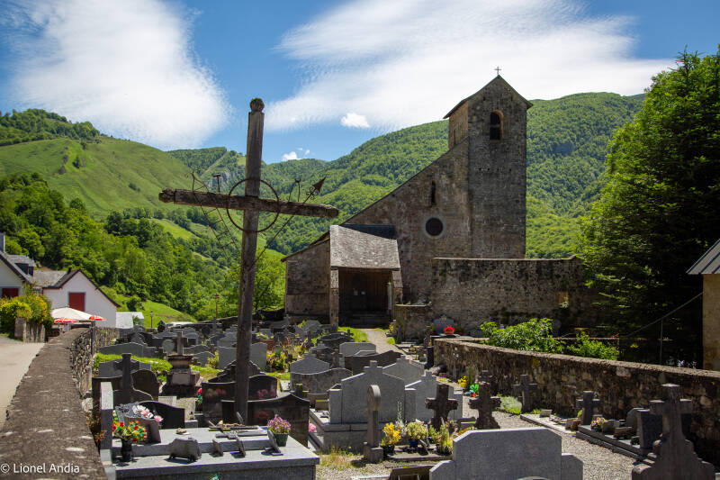 L'église de Sainte-Engrâce en Haute Soule en 2024