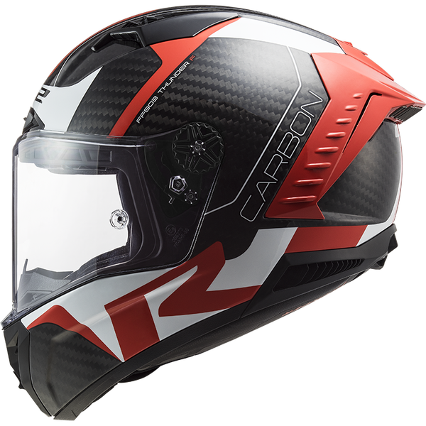 Dichte Helm LS2 FF805 THUNDER C RACING1 GL.ROOD WIT