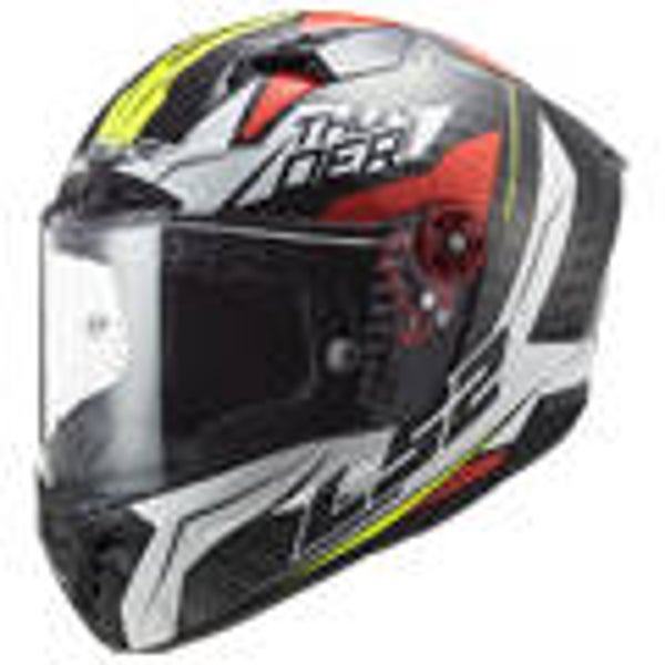 Dichte Helm LS2 FF805 THUNDER C CHASE GLANS WIT ROOD