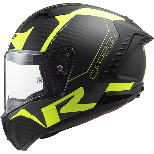 Dichte Helm LS2 FF805 THUNDER C RACING1 MAT HV GEEL