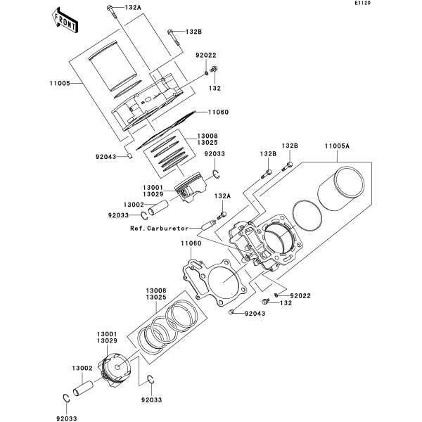 Originele (OEM) cilinder Kawasaki KFX 700