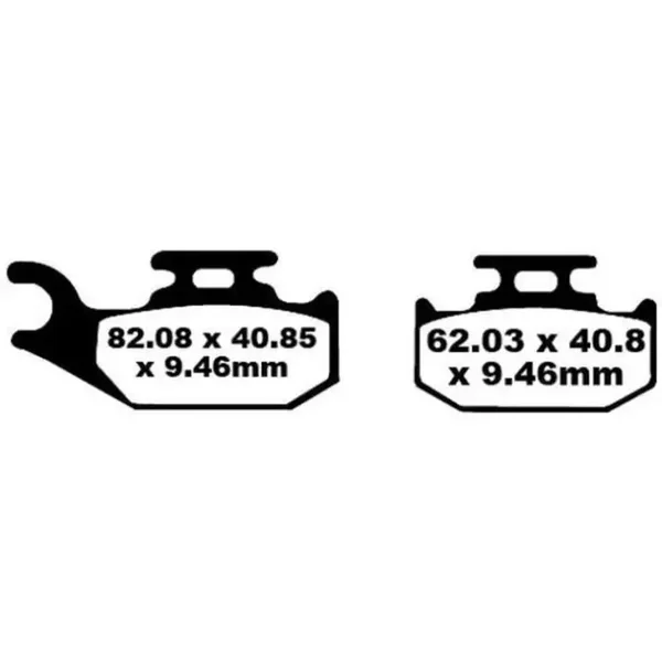 Voorremblokken set rechts Can Am Renegade 500
