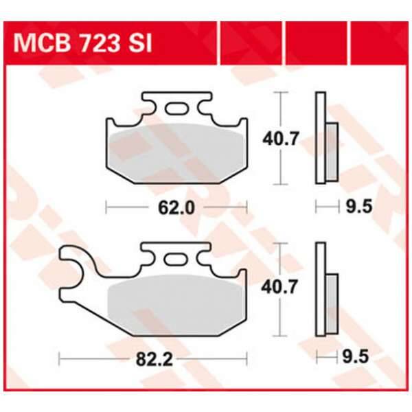 Remblokken voorkant rechts Can Am Outlander 400 2x4