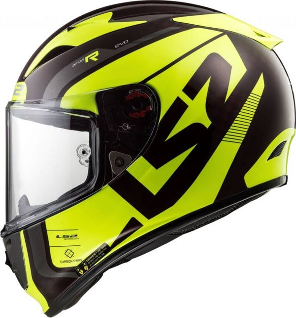 Dichte Helm LS2 FF323 PIJL C STING ZWART HI-VIS GEEL