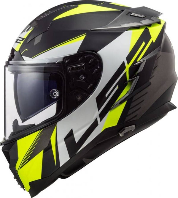 Dichte Helm LS2 FF327 CHALLENGER SQUADRON MAT HI VIS GEEL (PINLOCK)
