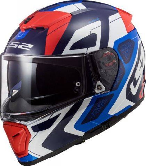 Dichte Helm  LS2 FF390 BREAKER ANDROID BLAUW ROOD