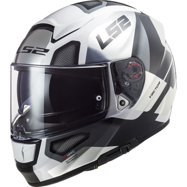 Dichte Helm LS2 FF397 VECTOR FT2 AUTOMAT GL.WIT TITANIUM
