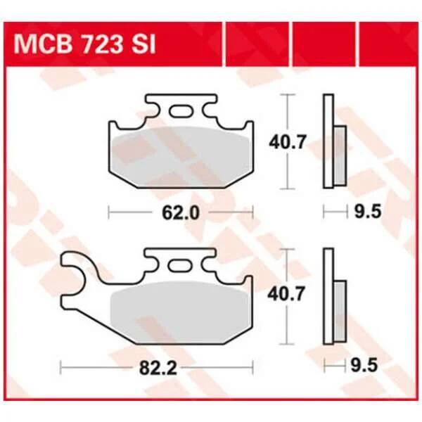 Remblokken voorkant rechts Can Am Outlander 330 4x4