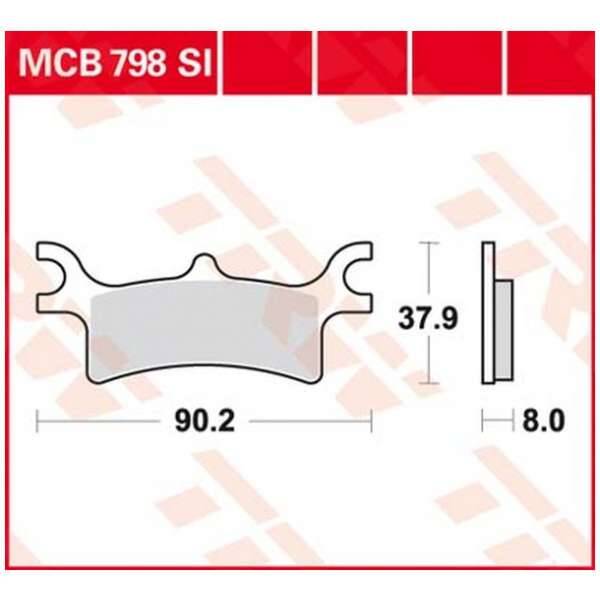 Remblokken achterkant Polaris Scrambler 500 4x4