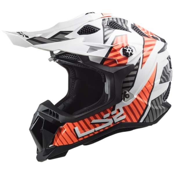 LS2 Crosshelm MX700 SUBVERTER glans wit oranje