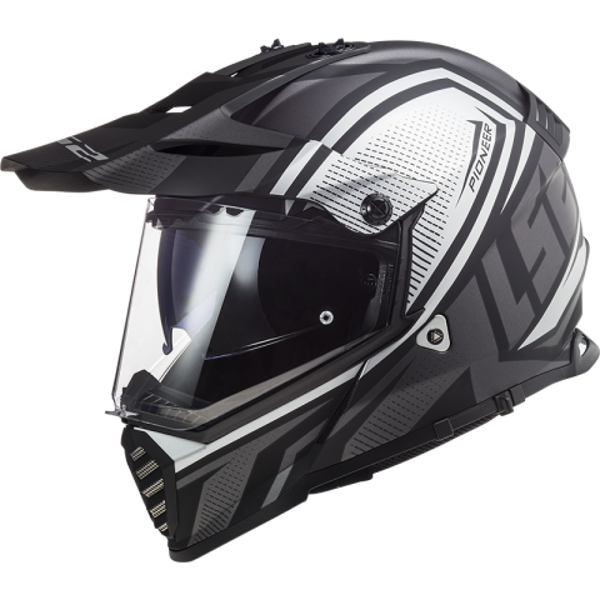 Enduro Helm  LS2 MX436 Pioneer Evo Master Mat Titanium
