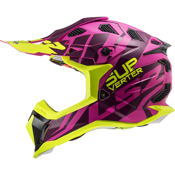 Crosshelm LS2 MX470 SUBVERTER TROOP MAT ROZE H-V GEEL