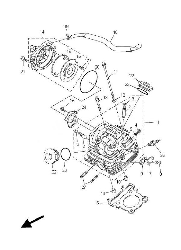 Bolt Origineel Yamaha (Nummer 8)