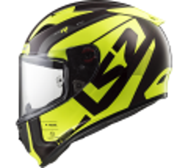 Dichte Helm LS2 FF323 PIJL C EVO STING WINEBERRY H-V GEEL